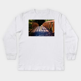 Dog On The Trail 2 Kids Long Sleeve T-Shirt